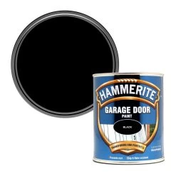 paint store 12 Hammerite Black High Sheen Garage Door Paint, 750ml