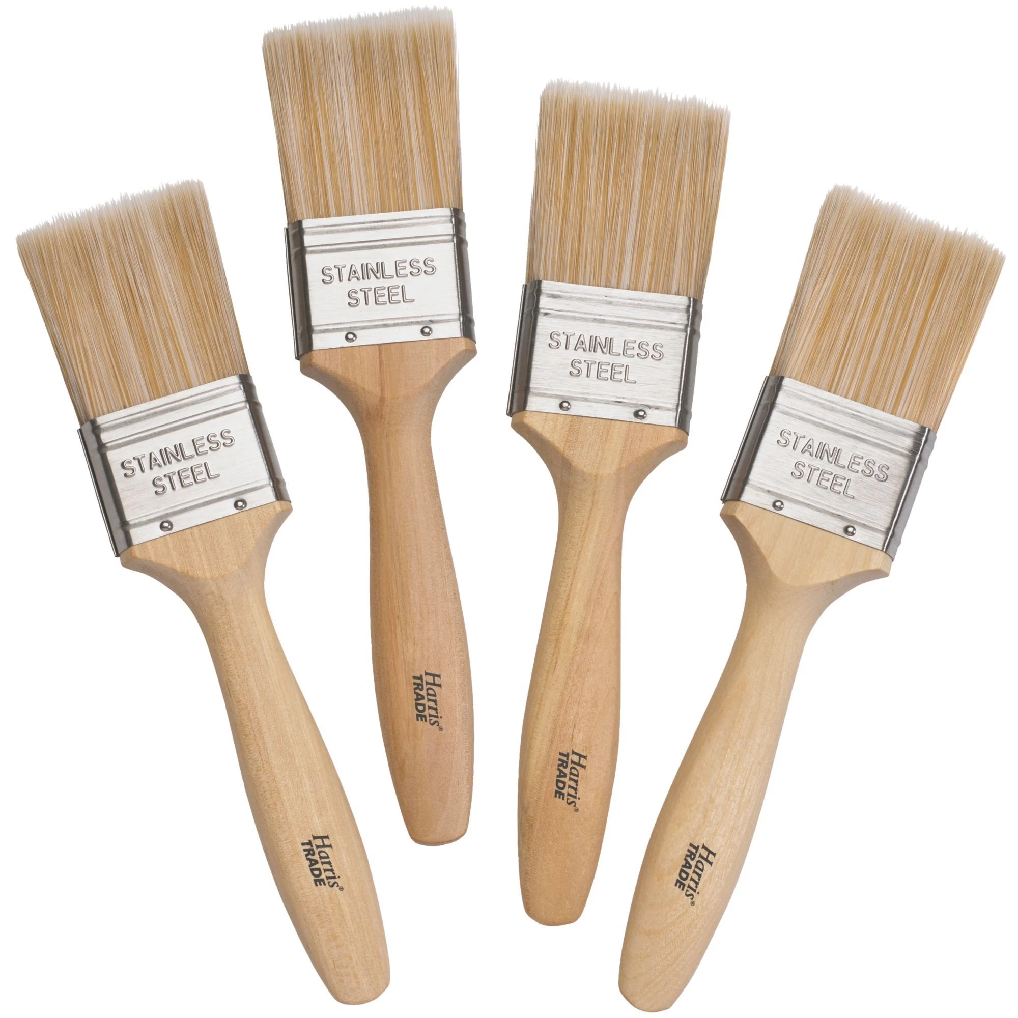 Harris Trade Emulsion & Gloss Fine Tip Paint Brush, Pack Of 4